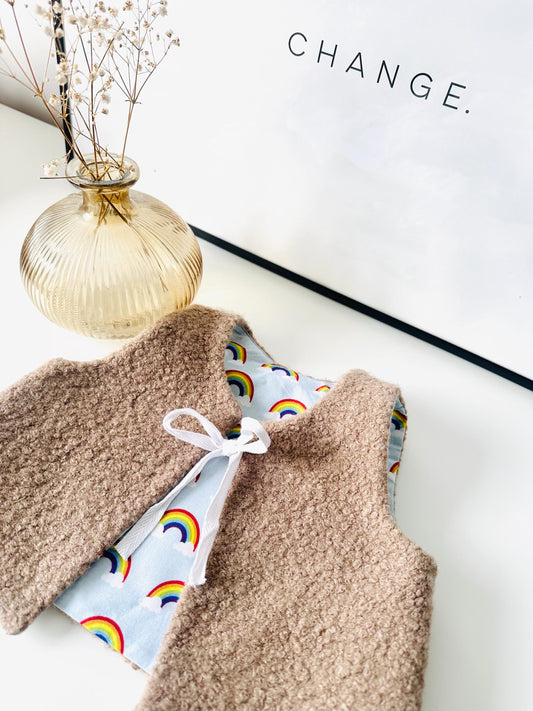 Handmade Teddy Baby Vest (6-9 Months)