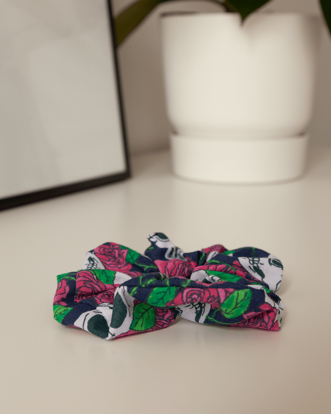 Handmade Skull Scrunchie