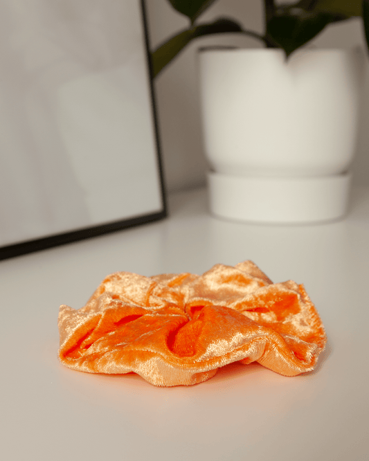 Handmade Orange Luxe Scrunchie