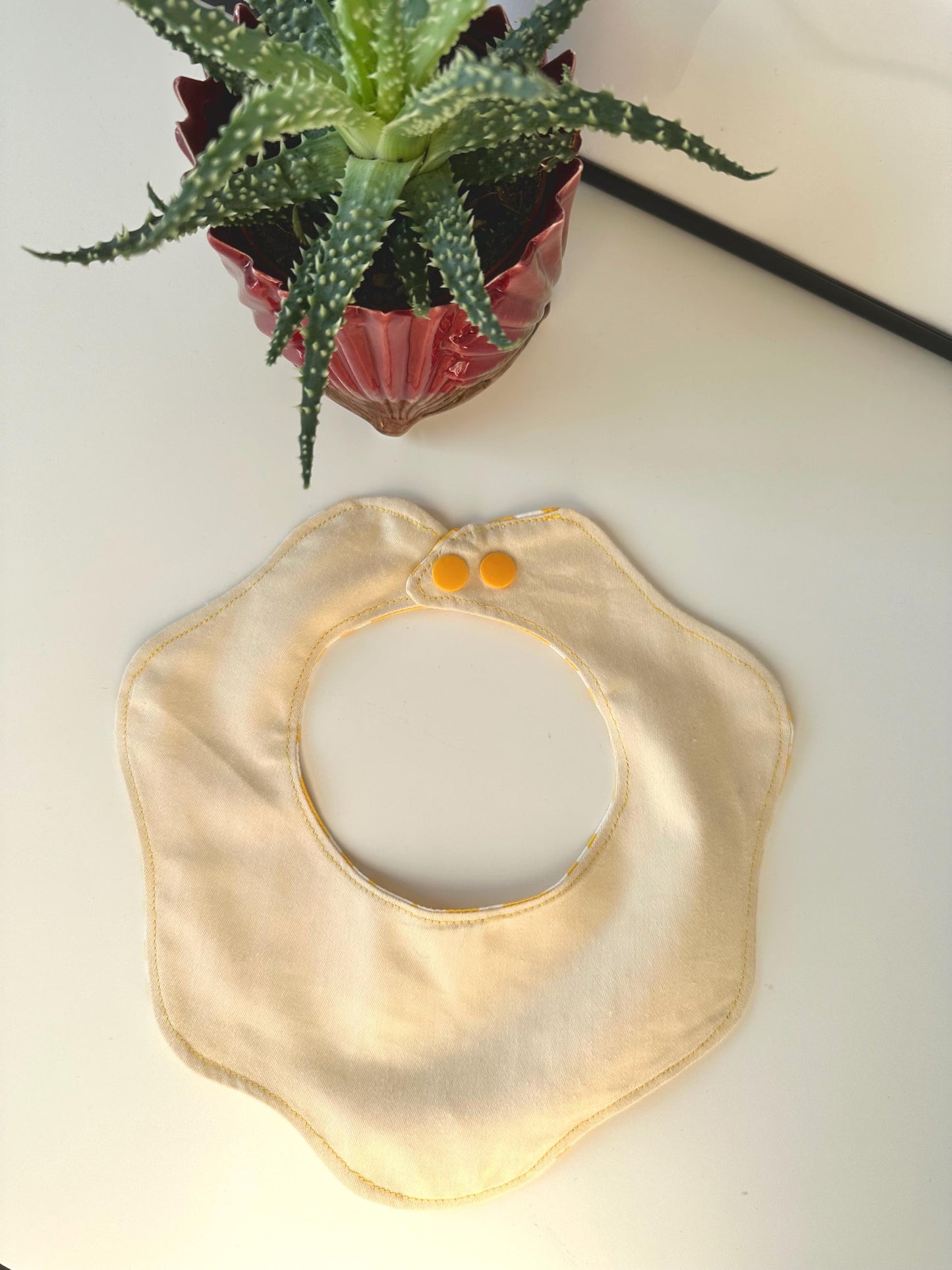 Yellow Chevrons Soft Baby Collar / Bib (6-12 months)
