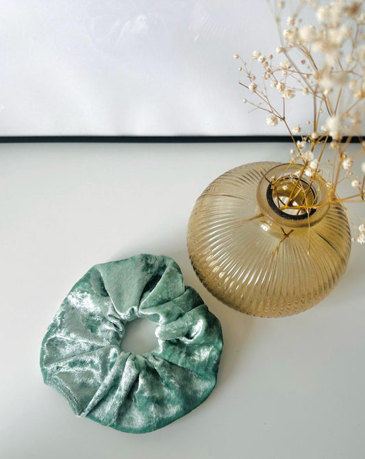 Handmade Emerald Luxe Scrunchie