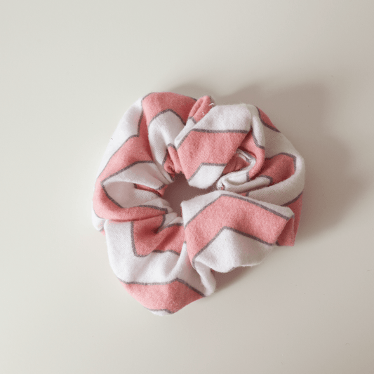 Handmade Pink Flannel Scrunchie