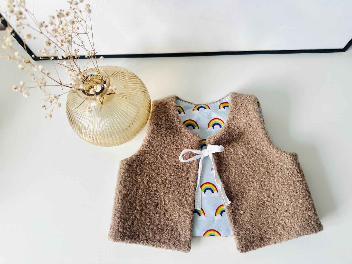 Handmade Teddy Baby Vest (6-9 Months)