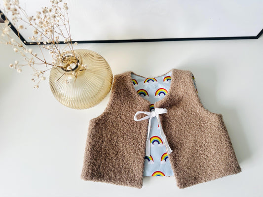 Handmade Teddy Baby Vest (6-9 Months)