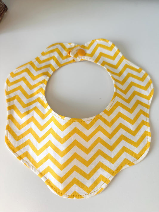 Yellow Chevrons Soft Baby Collar / Bib (6-12 months)